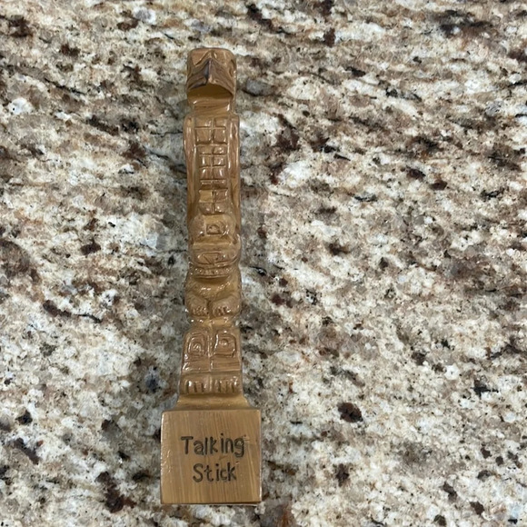 Traditional wooden talking stick - Picture 1 of 9